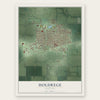 Holdrege, Nebraska map print, the full design