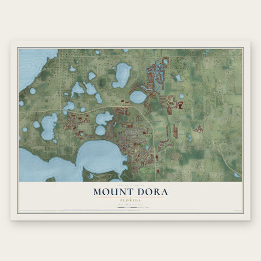 Mount Dora, Florida map print, the full design