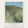Donaldsonville, Louisiana map print, the full design