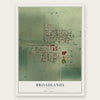 Broadlands, Illinois map print, the full design
