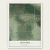 Leonard, Missouri map print, the full design