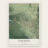 Lone Rock, Wisconsin map print, the full design