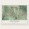 White Center, Washington map print, the full design