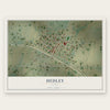 Hedley, Texas map print, the full design