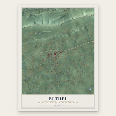 Bethel, Lebanon County, Pennsylvania map print, the full design