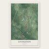 Livingston, Alabama map print, the full design