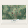 Gaston, North Carolina map print, the full design