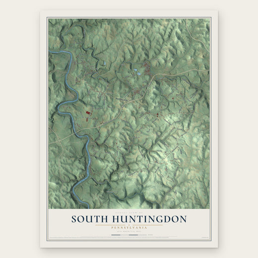 South Huntingdon, Pennsylvania map print, the full design