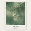 Littleton, Illinois map print, the full design