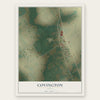 Covington, Texas map print, the full design