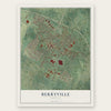 Berryville, Virginia map print, the full design