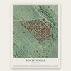 Bolton Hill, Maryland map print, the full design