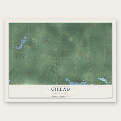Gilead, Michigan map print, the full design