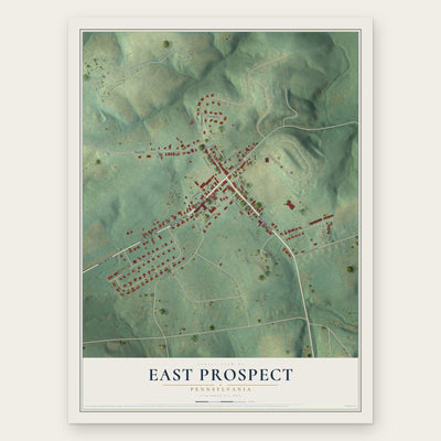 East Prospect, Pennsylvania map print, the full design