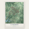 Clarksburg, Maryland map print, the full design