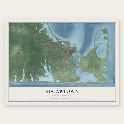 Edgartown, Massachusetts map print, the full design