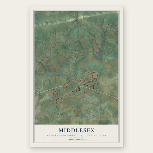 Middlesex, Cumberland County, Pennsylvania map print, the full design
