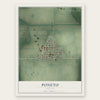 Poneto, Indiana map print, the full design