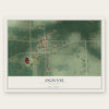 Ogilvie, Minnesota map print, the full design