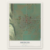 Bridger, Montana map print, the full design