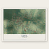 Kevil, Kentucky map print, the full design