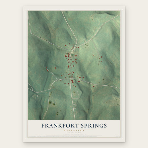 Frankfort Springs, Pennsylvania map print, the full design
