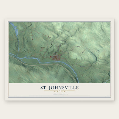 St. Johnsville, New York map print, the full design