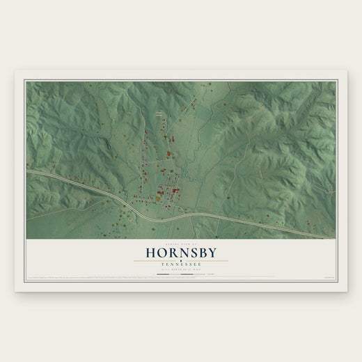 Hornsby, Tennessee map print, the full design