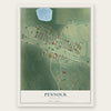 Pennock, Minnesota map print, the full design
