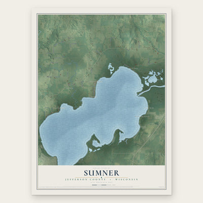 Sumner, Jefferson County, Wisconsin map print, the full design