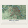 Fredericksburg, Virginia map print, the full design