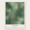 Oakland, Mississippi map print, the full design