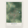 Quitman, Georgia map print, the full design