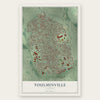Toulminville, Alabama map print, the full design