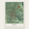 Baltic, Ohio map print, the full design