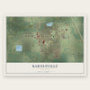 Barnesville, Minnesota map print, the full design