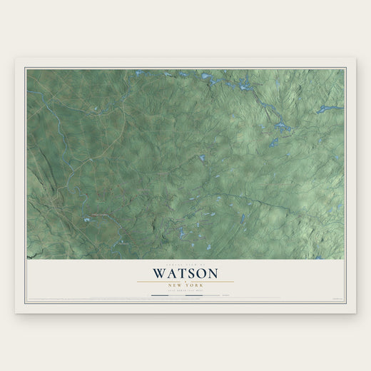 Watson, New York map print, the full design