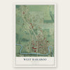West Baraboo, Wisconsin map print, the full design