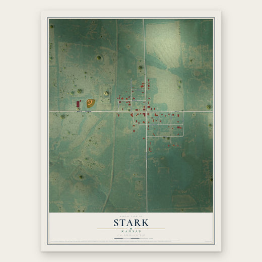 Stark, Kansas map print, the full design