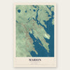 Marion, Massachusetts map print, the full design