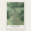 Black Creek, North Carolina map print, the full design