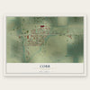 Cobb, Wisconsin map print, the full design