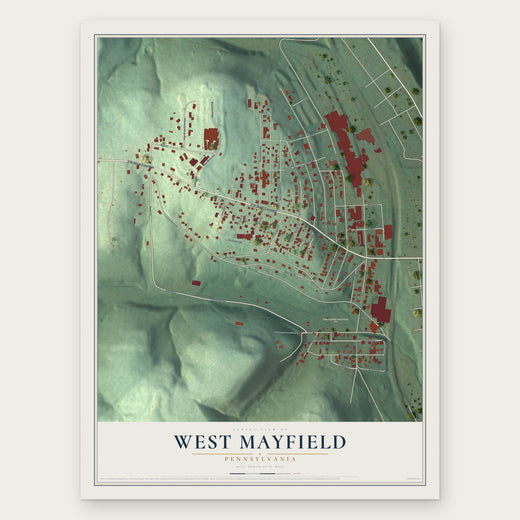 West Mayfield, Pennsylvania map print, the full design