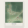 Dexter, Minnesota map print, the full design