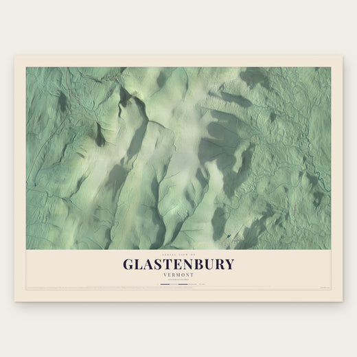 Glastenbury, Vermont map print, the full design