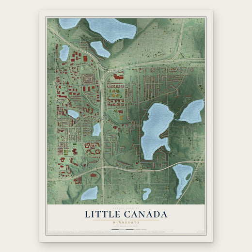 Little Canada, Minnesota map print, the full design