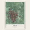 Tulsa, Oklahoma map print, the full design