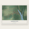 Newellton, Louisiana map print, the full design