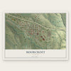 Moorcroft, Wyoming map print, the full design