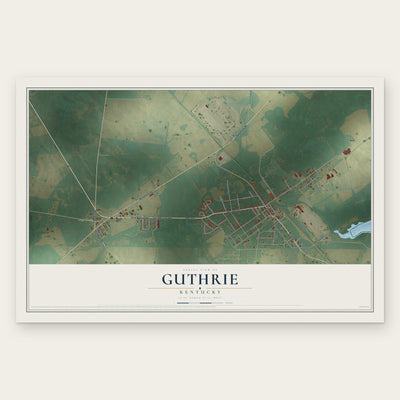 Guthrie, Kentucky map print, the full design
